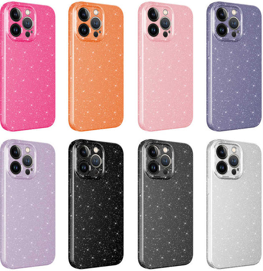 Apple iPhone 12 Pro Kılıf Kamera Korumalı Simli Lüks Mnc Koton Kapak-Pembe Koyu