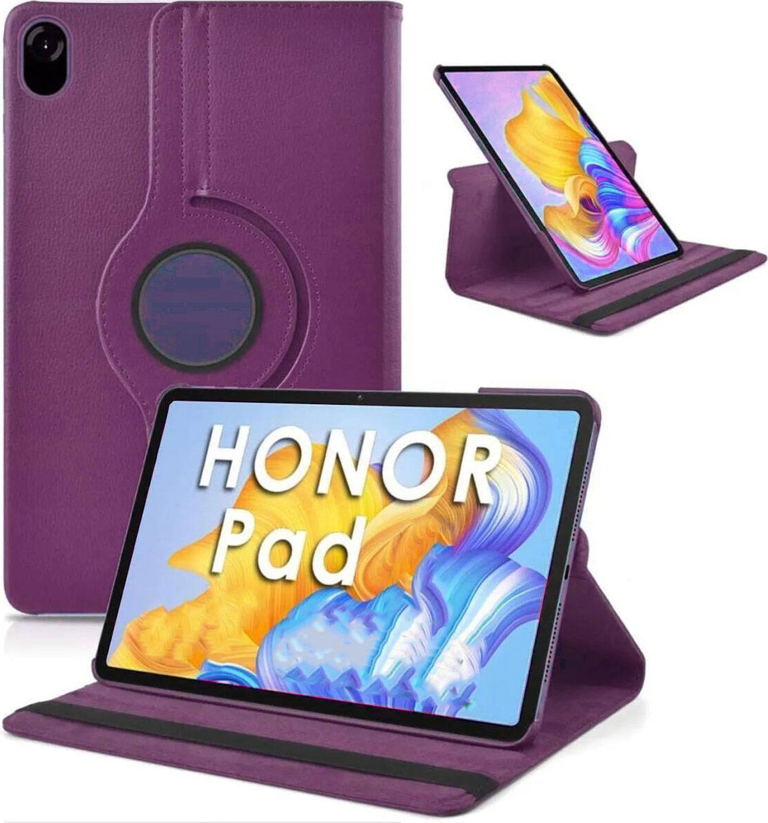 Huawei Honor Pad X9 11.5' Mnc Dönebilen Standlı Kılıf-Mor