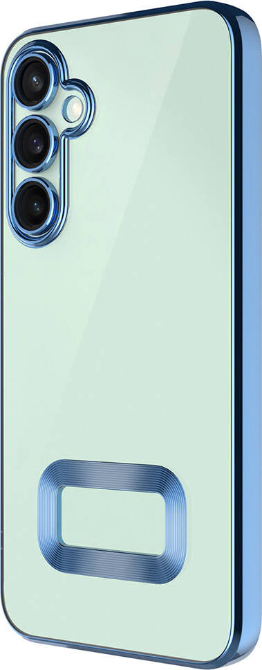 Galaxy S24 Kılıf Kamera Korumalı Logo Gösteren Mnc Omega Kapak-Rose Gold
