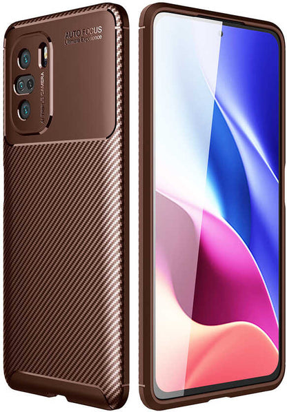 Xiaomi Poco F3 Kılıf Mnc Negro Silikon Kapak-Kahverengi