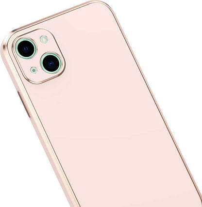 Apple iPhone 14 Kılıf Mnc Bark Kapak-Rose Gold