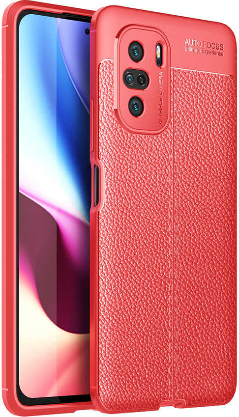 Xiaomi Redmi K40 Kılıf Mnc Niss Silikon Kapak-Kırmızı