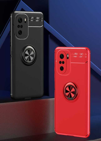 Xiaomi Poco F3 Kılıf Mnc Ravel Silikon Kapak-Siyah-Mavi