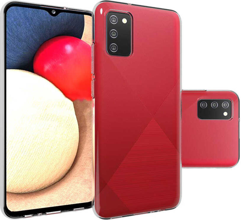 Galaxy A02S Kılıf Mnc Süper Silikon Kapak-Renksiz