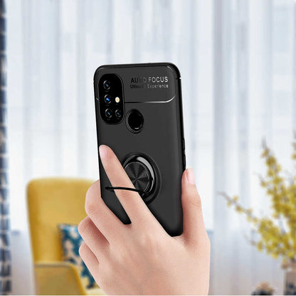 One Plus Nord N10 5g Kılıf Mnc Ravel Silikon Kapak-Siyah-Kırmızı