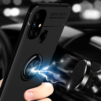 One Plus Nord N10 5g Kılıf Mnc Ravel Silikon Kapak-Siyah-Kırmızı