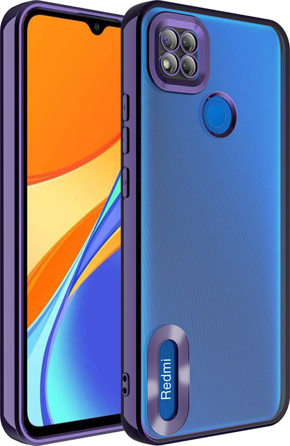 Xiaomi Redmi 9c Kılıf Kamera Korumalı Logo Gösteren Mnc Omega Kapak-Derin Mor