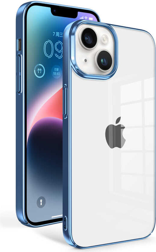Apple iPhone 14 Plus Kılıf Mnc Sun Kapak-Mavi Açık