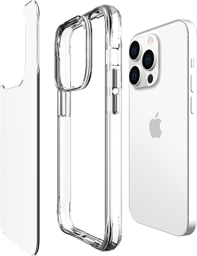 Apple iPhone 14 Pro Kılıf Mnc Şeffaf Ultra Ince Airbag Tasarımlı Okka Kapak-Renksiz