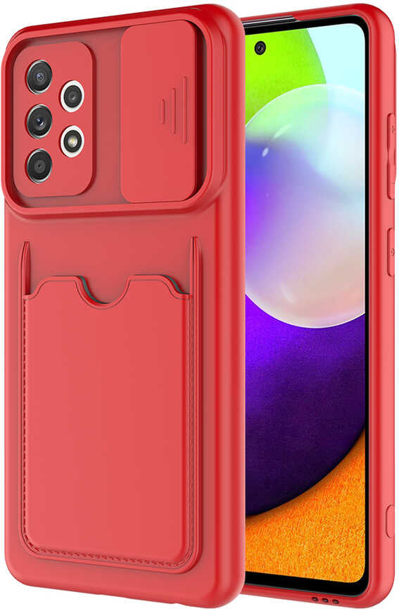 Galaxy A52 Kılıf mnc Kartix Kapak-Kırmızı