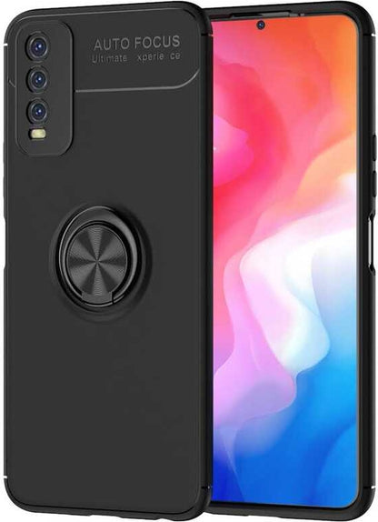 Vivo Y20S Kılıf Mnc Ravel Silikon Kapak-Siyah