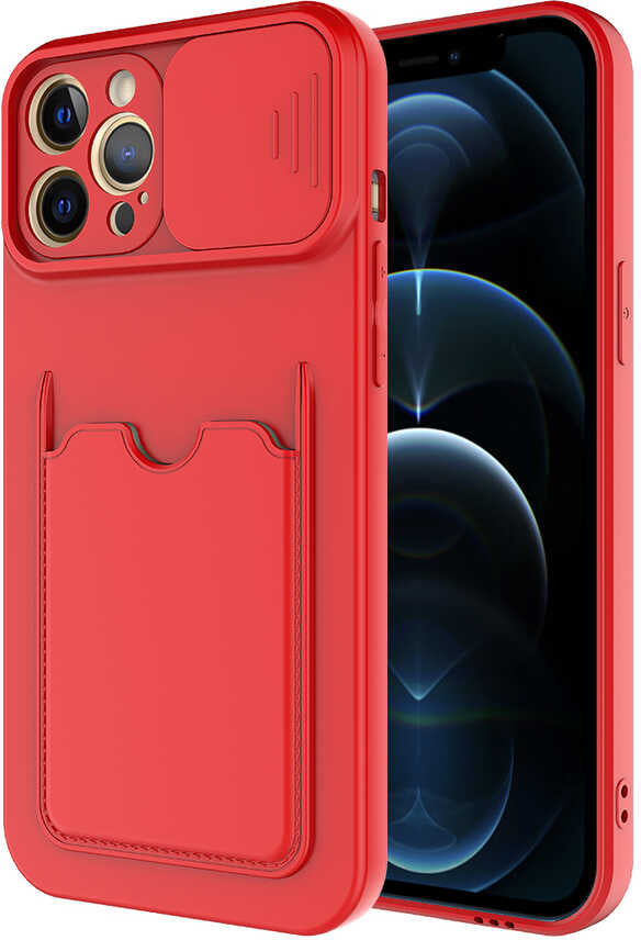 iPhone 12 Pro Max Kılıf mnc Kartix Kapak-Kırmızı
