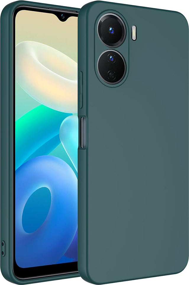 Vivo Y16 Kılıf Mnc Mara Laaakan Kapak-Koyu Yeşil