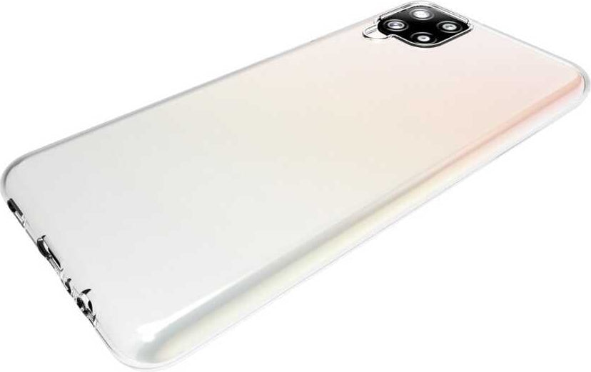 Galaxy A12 Kılıf Mnc Süper Silikon Kapak-Renksiz