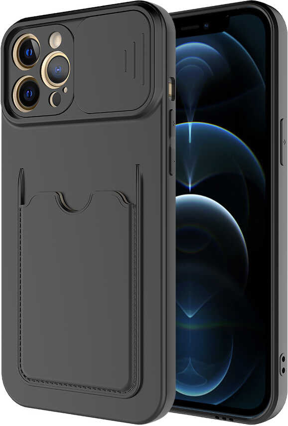 iPhone 12 Pro Kılıf mnc Kartix Kapak-Siyah