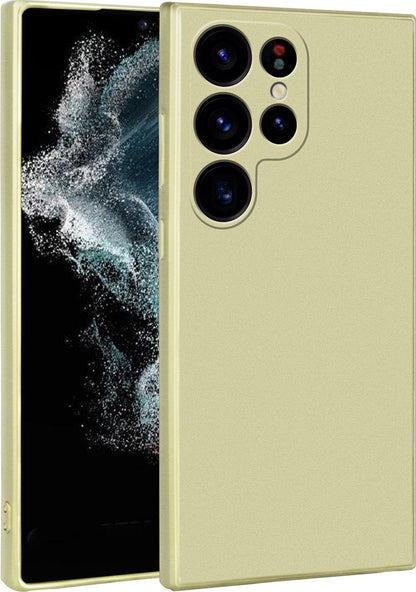 Galaxy S23 Ultra Kılıf Mnc Premier Silikon Kapak-Gold