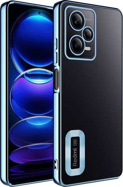 Xiaomi Redmi Note 12 5g Kılıf Kamera Korumalı Logo Gösteren Mnc Omega Kapak-Sierra Mavi