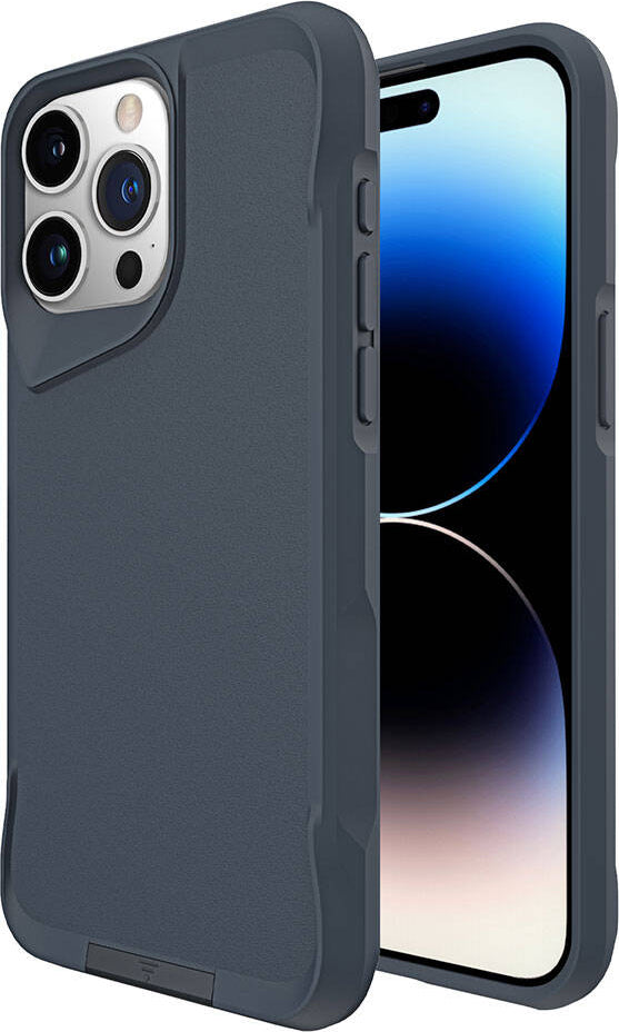 Apple iPhone 15 Pro Max Kılıf Mnc Airbag Kenarlı T-Max Mat Standlı Kapak-Siyah