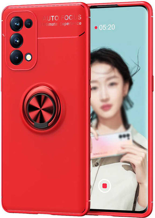 Oppo Reno 5 Pro 5g Kılıf Mnc Ravel Silikon Kapak-Kırmızı