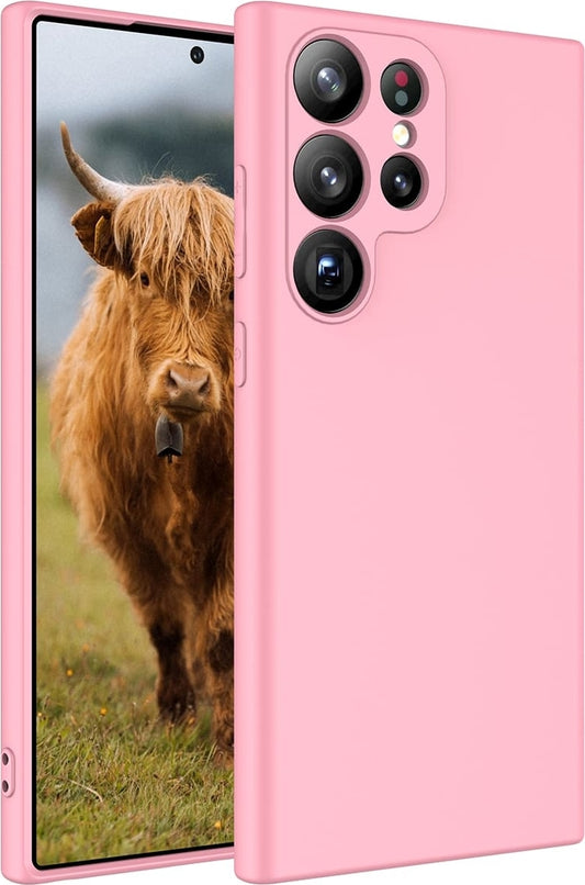 Galaxy S23 Ultra Kılıf Mnc Mara Laaakan Kapak-Pembe