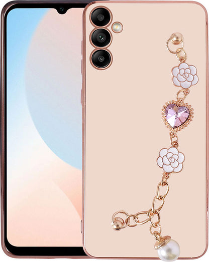 Galaxy A54 Kılıf El Tutamaçlı Kamera Korumalı Mnc Taka Silikon Kapak-Pembe