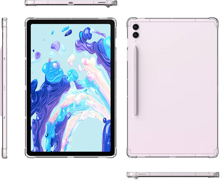 Galaxy Tab S9 Ultra Kılıf  Uyumlu Mnc Tablet Nitro Anti Shock Silikon Kapak-Renksiz