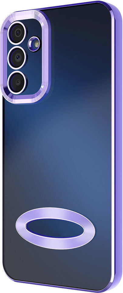 Galaxy A15 Kılıf Kamera Korumalı Logo Gösteren Mnc Omega Kapak-Gümüş