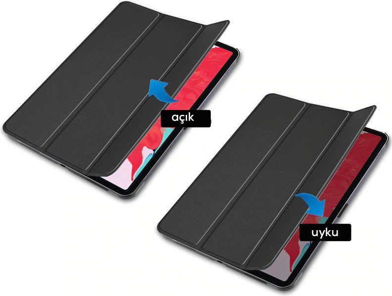 iPad Air 11 2025 M3 Mnc Smart Cover Standlı 1-1 Kılıf - Mavi