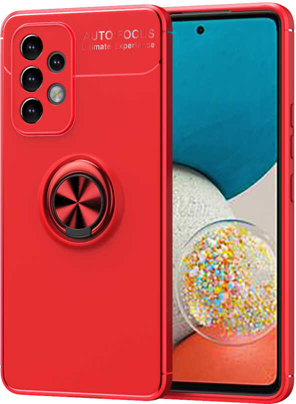 Galaxy A33 5g Kılıf Mnc Ravel Silikon Kapak-Kırmızı