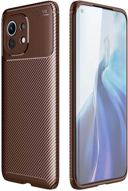 Xiaomi Mi 11 Kılıf Mnc Negro Silikon Kapak-Kahverengi