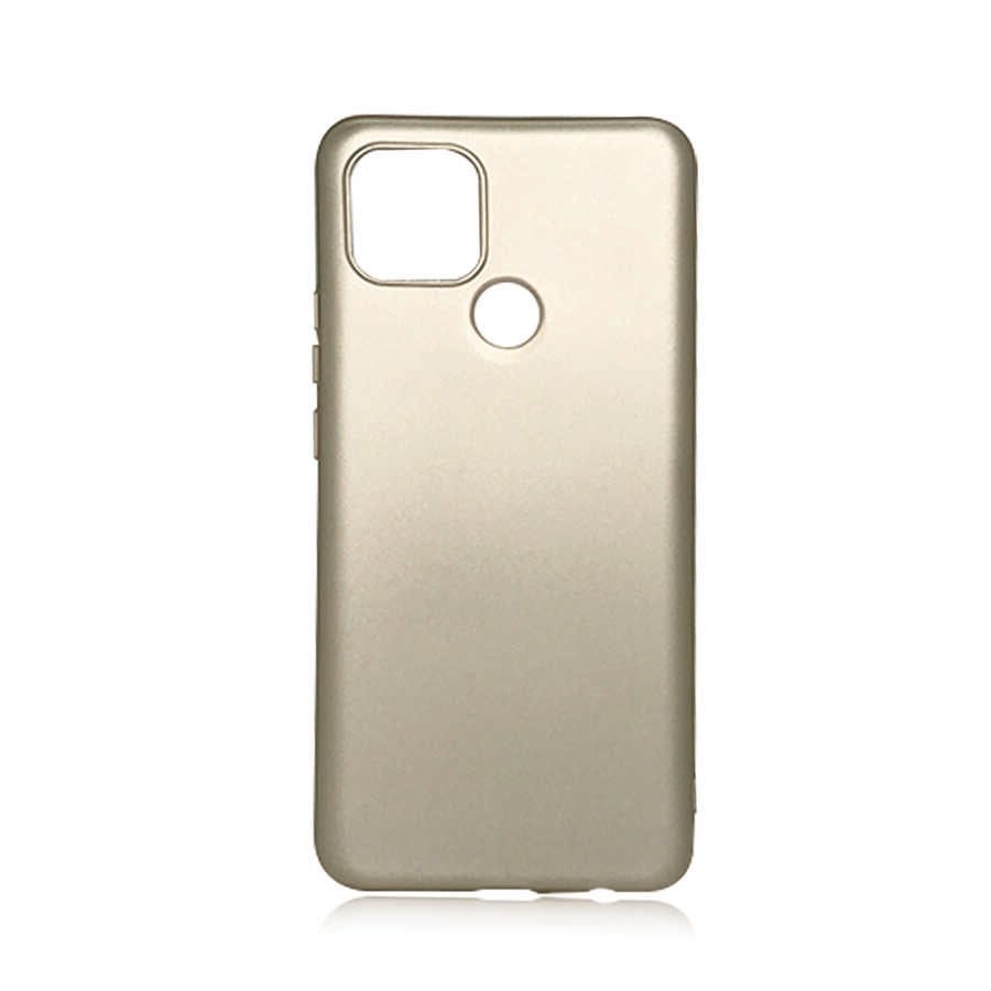 Oppo A15S Kılıf Mnc Premier Silikon Kapak-Gold