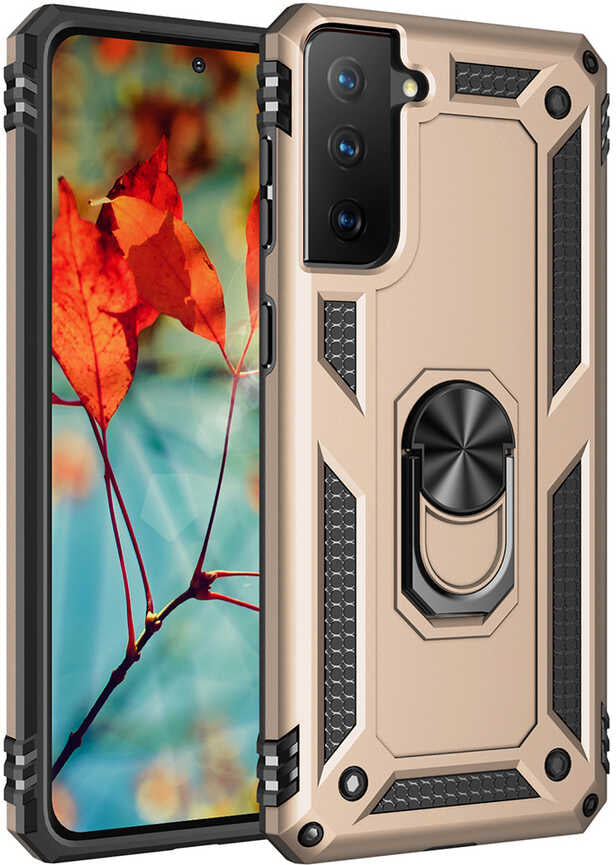 Galaxy S21 Kılıf Mnc Vega Kapak-Gold