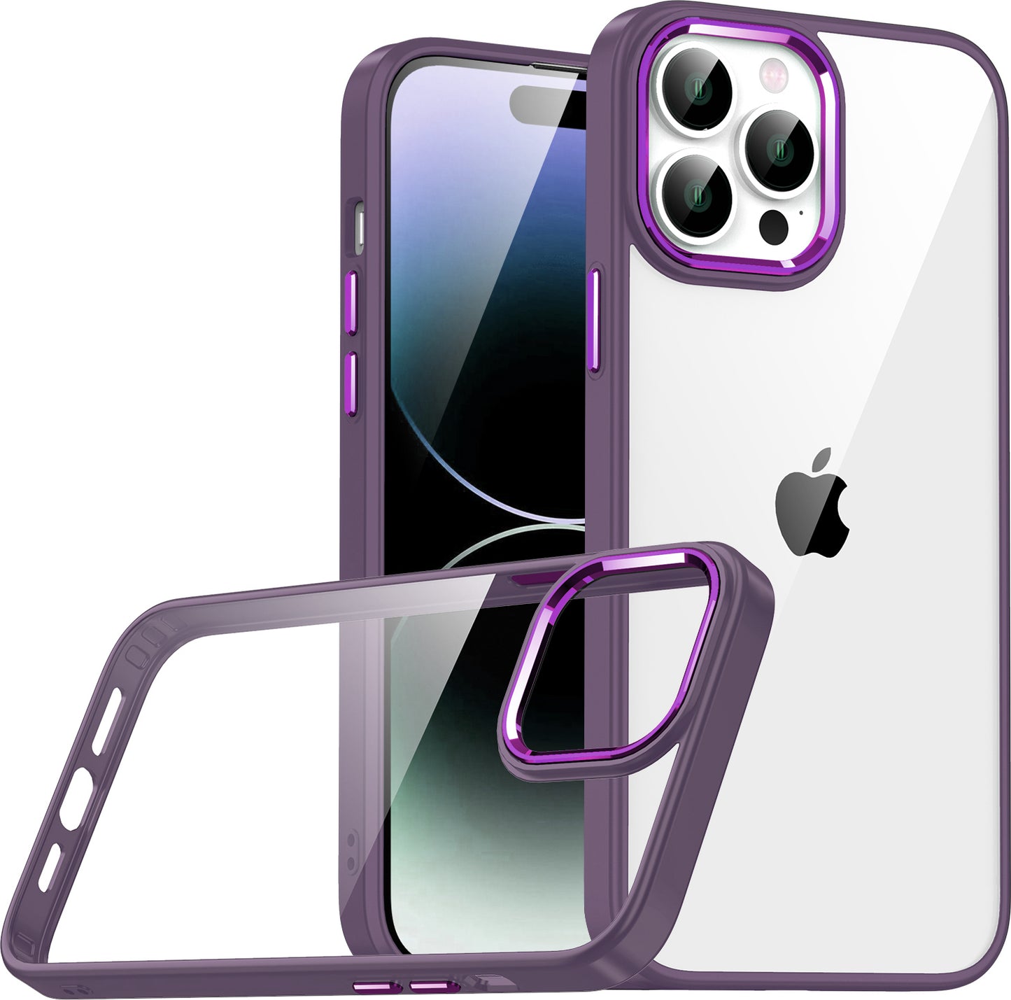 Apple iPhone 14 Pro Kılıf Mnc Flora Kapak-Derin Mor