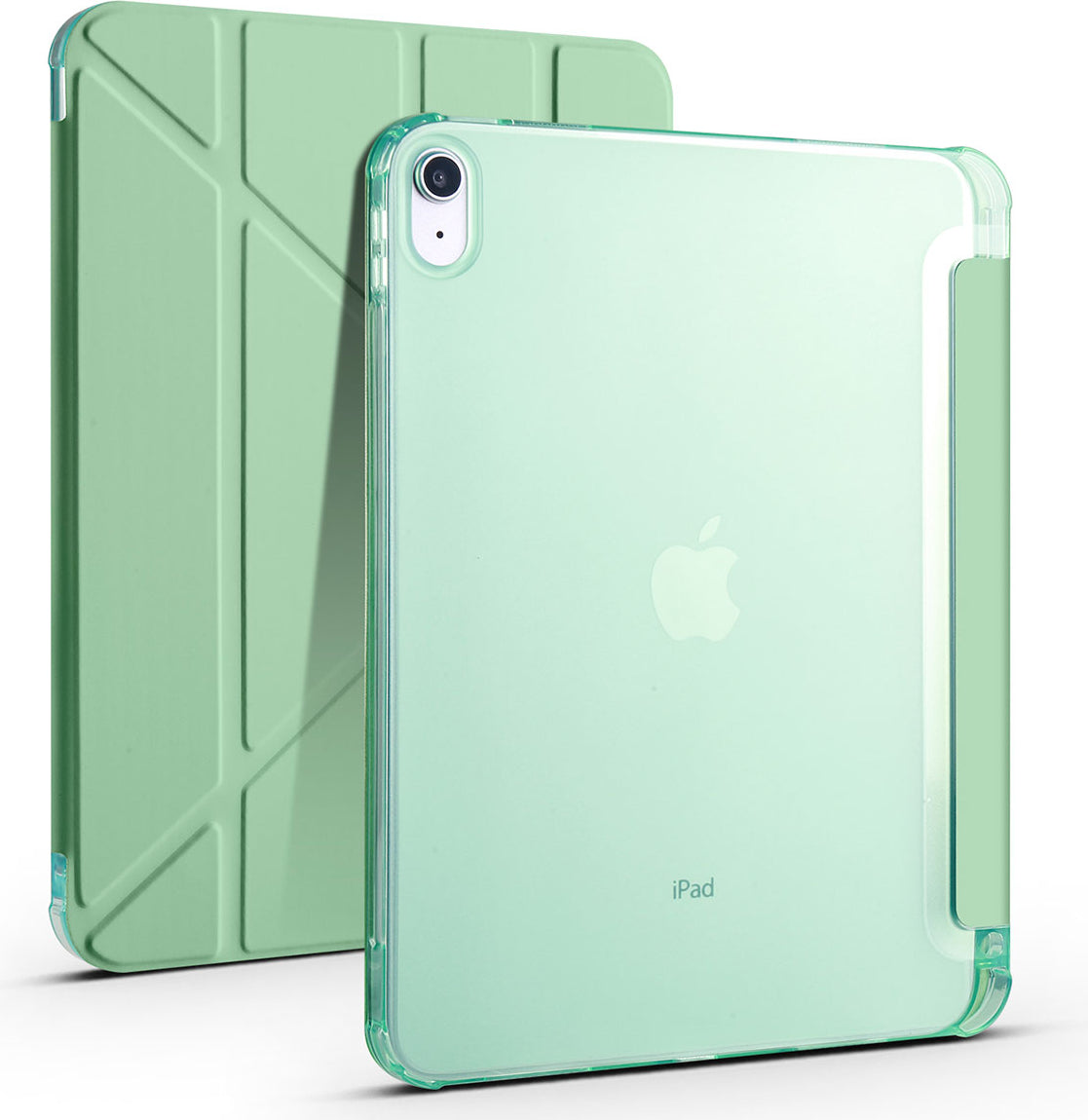 iPad 11.nesil 2025 Kılıf Mnc Tri Folding Kalem Bölmeli Standlı Kılıf - Siyah