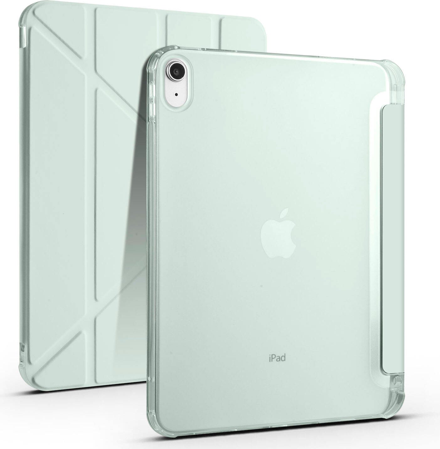 iPad 11.nesil 2025 Kılıf Mnc Tri Folding Kalem Bölmeli Standlı Kılıf - Siyah