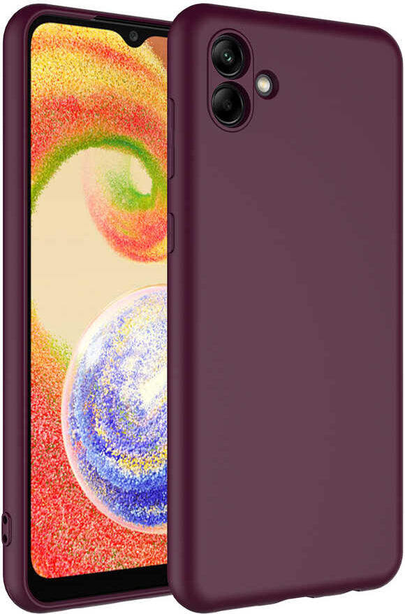 Galaxy A04 Kılıf Mnc Mara Laaakan Kapak-Koyu Mor