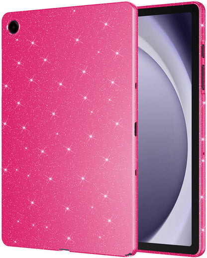 Galaxy Tab S7 T870 Simli Parlak Görünümlü Uyumlu Mnc Tablet Koton Kılıf-Pembe Koyu