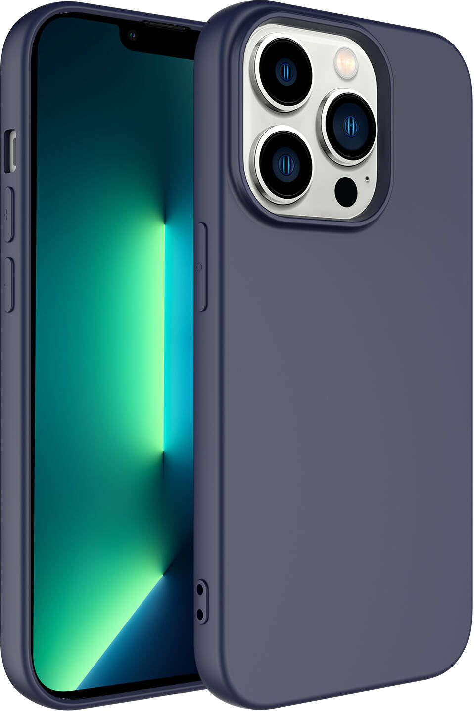 Apple iPhone 14 Pro Kılıf Mnc Lsr Laaakan Kapak-Lacivert