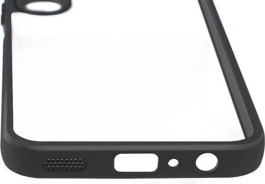 Galaxy A25 Kılıf Kamera Korumalı Şeffaf Arka Yüzey Mnc New Roll Kapak-Siyah