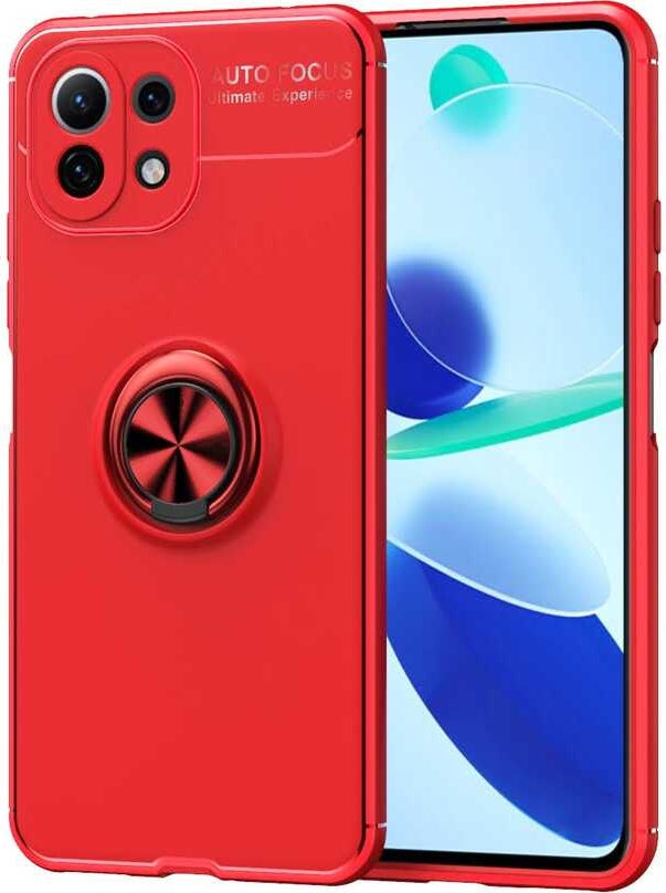 Xiaomi Mi 11 Lite Kılıf Mnc Ravel Silikon Kapak-Kırmızı