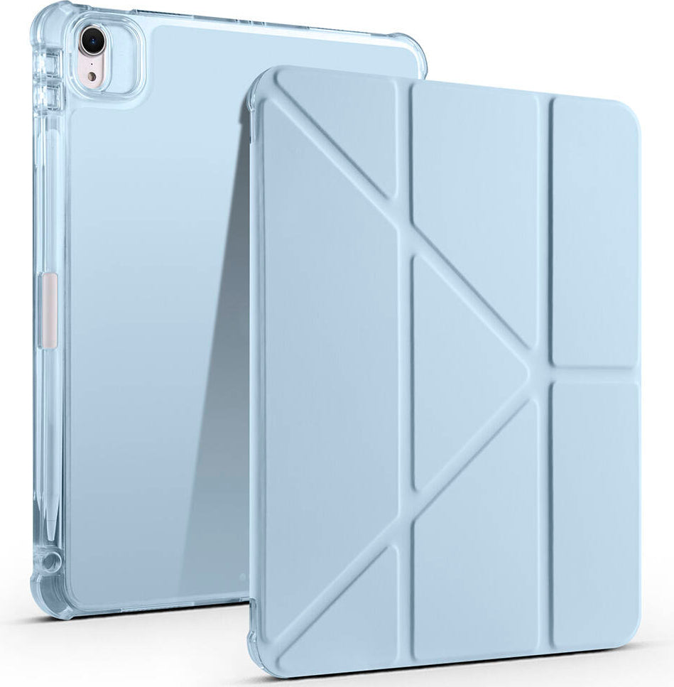 iPad Air 11 2025 M3 Kılıf Mnc Tri Folding Kalem Bölmeli Standlı Kılıf - Mavi