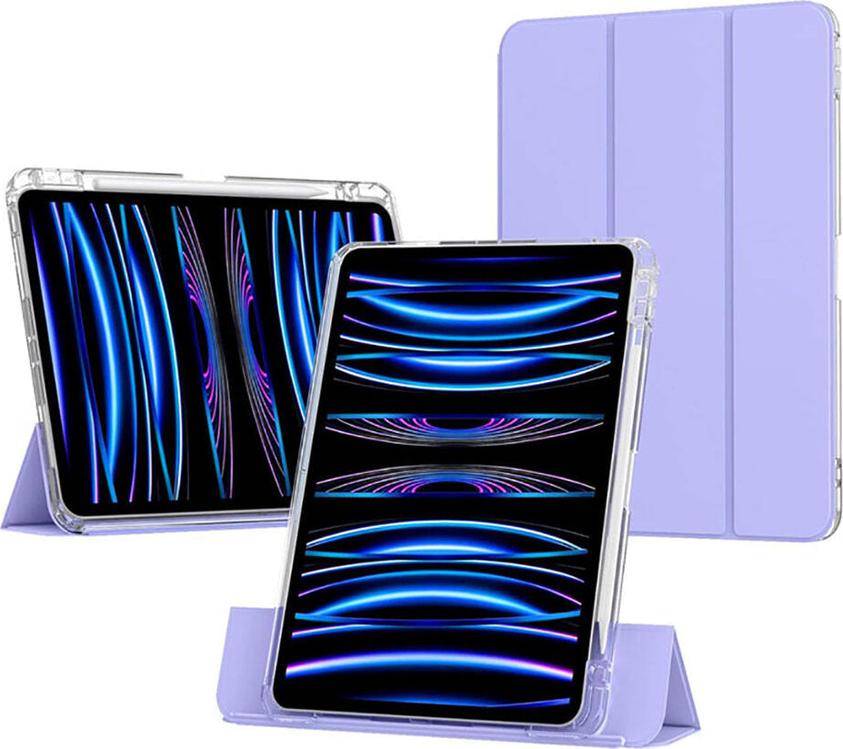apple iPad Air 11 2024 Kılıf Magnetik Ayrılabilen Airbagli Uyumlu Mnc Sliding Tablet Kılıfı-Açık Yeşil