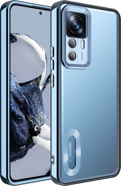 Xiaomi Mi 12T Pro Kılıf Kamera Korumalı Logo Gösteren Mnc Omega Kapak-Sierra Mavi