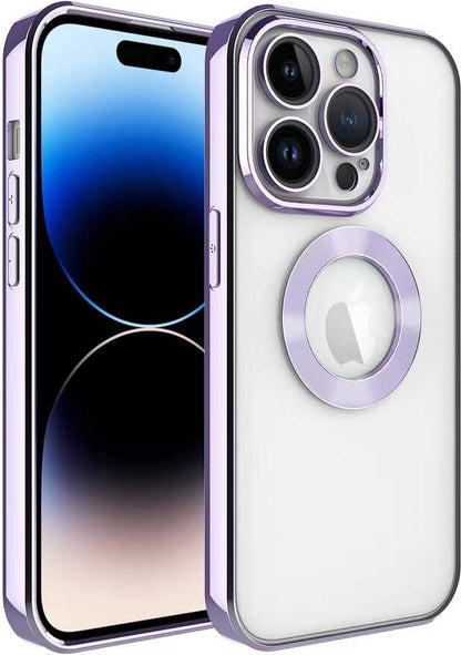 Apple iPhone 11 Pro Kılıf Kamera Korumalı Logo Gösteren Mnc Omega Kapak-Lila