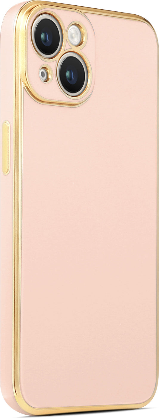 Apple iPhone 14 Plus Kılıf Mnc Bark Kapak-Rose Gold