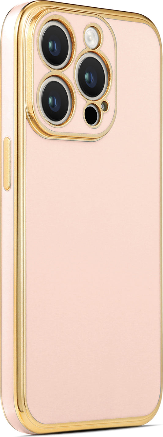Apple iPhone 14 Pro Max Kılıf Mnc Bark Kapak-Rose Gold