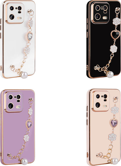 Xiaomi Mi 13 Pro Kılıf El Tutamaçlı Kamera Korumalı Mnc Taka Silikon Kapak-Beyaz
