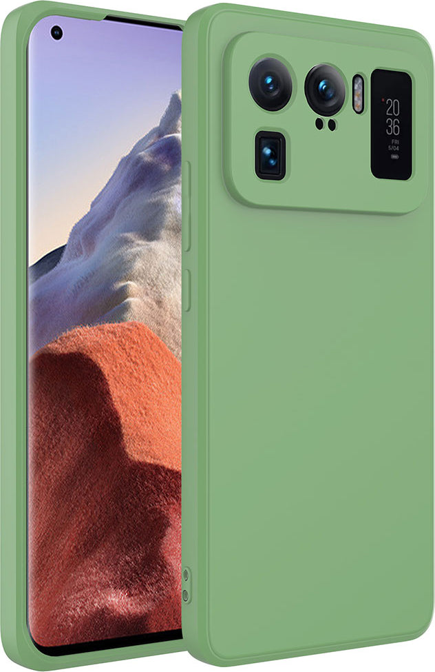 Xiaomi Mi 11 Ultra Kılıf Mnc Mara Laaakan Kapak-Açık Yeşil