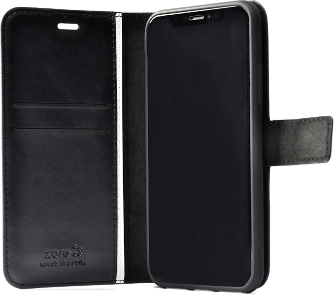 Galaxy S23 Plus Kılıf Mnc Kar Deluxe Kapaklı Kılıf-Siyah