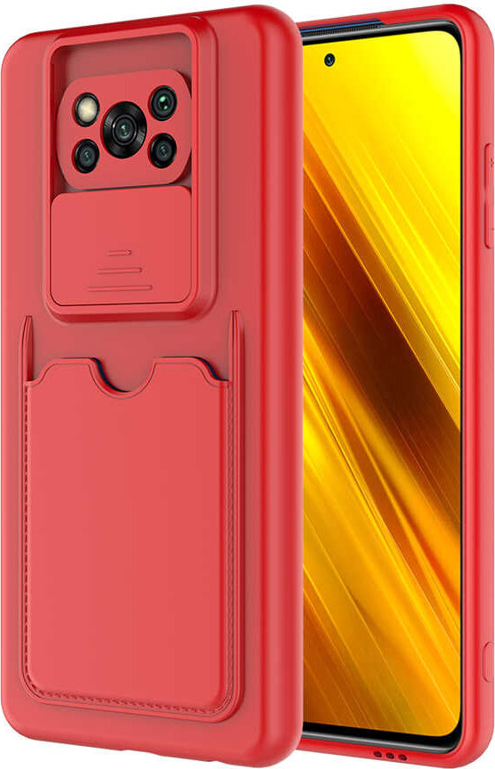 Xiaomi Poco X3 Kılıf mnc Kartix Kapak-Kırmızı